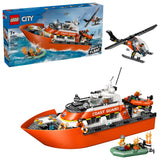60504 LEGO City Exploration Motoscafo di soccorso ed elicottero della Guardia Co