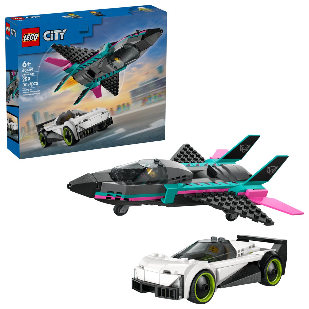 60489 LEGO City Great Vehicles Jet contro Auto sportiva