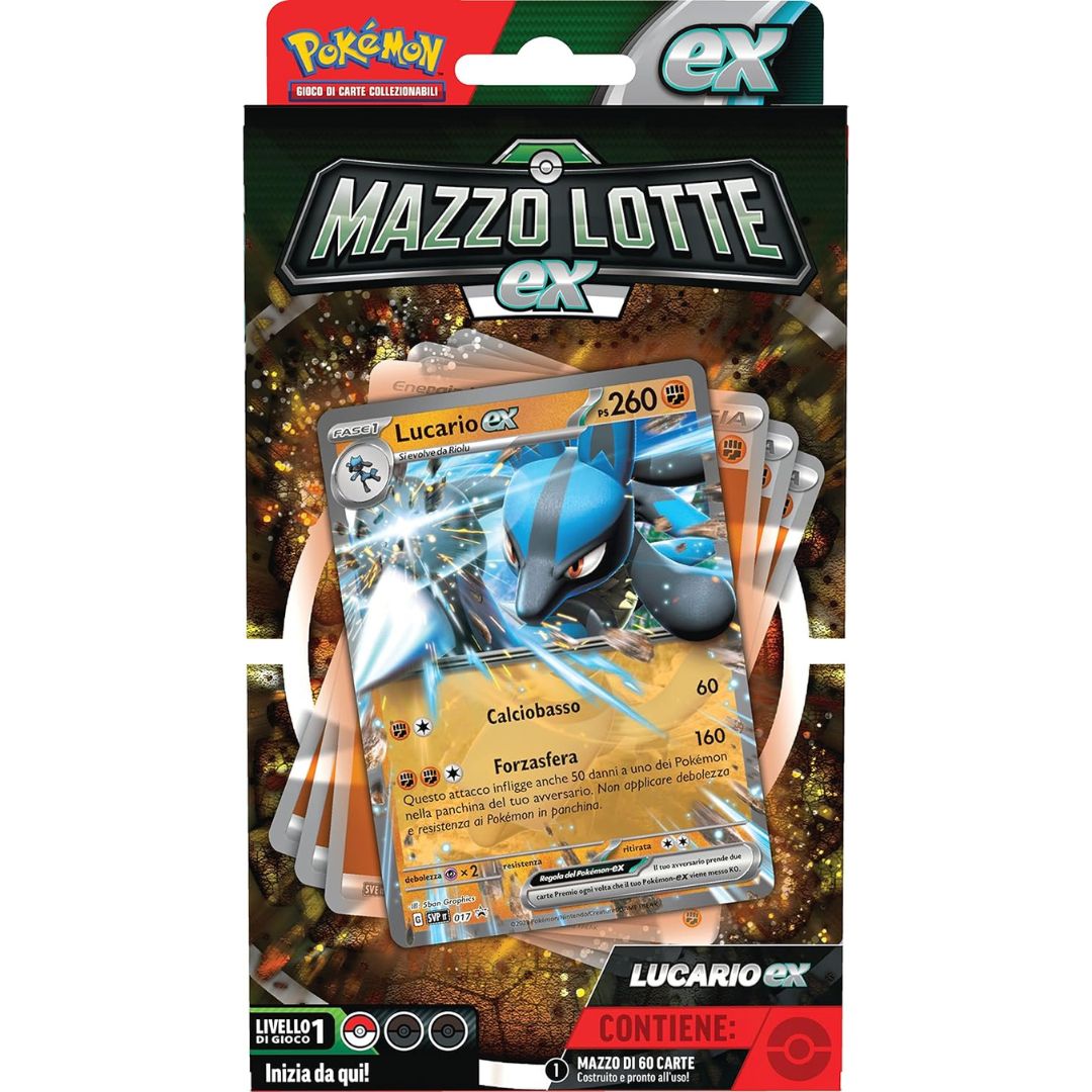 Gamevision Pokémon Trading Card Game Mazzo Lotte EX Lucario EX o Ampharos EX