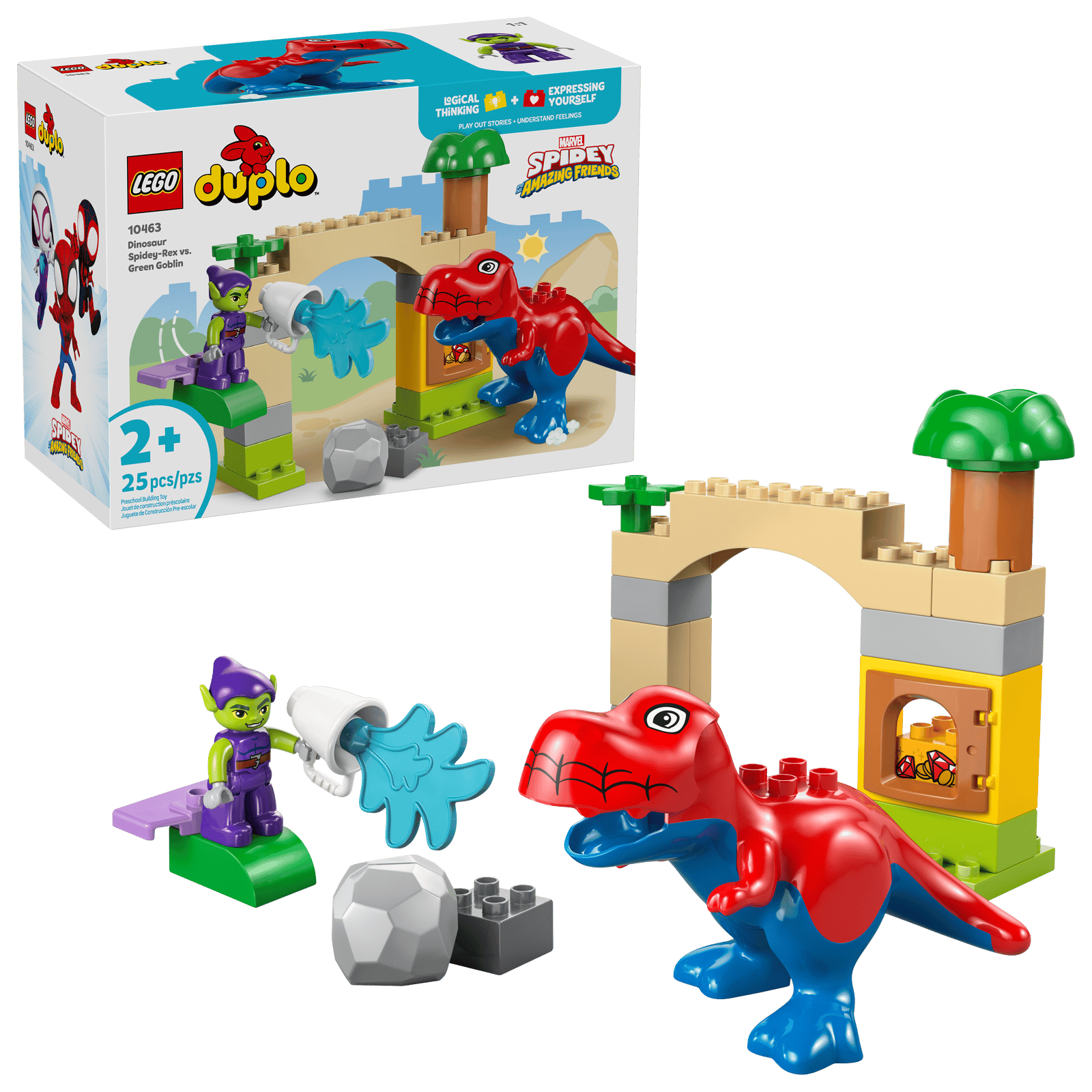 10463 Lego Duplo Dinosauro Spidey-Rex vs. Goblin