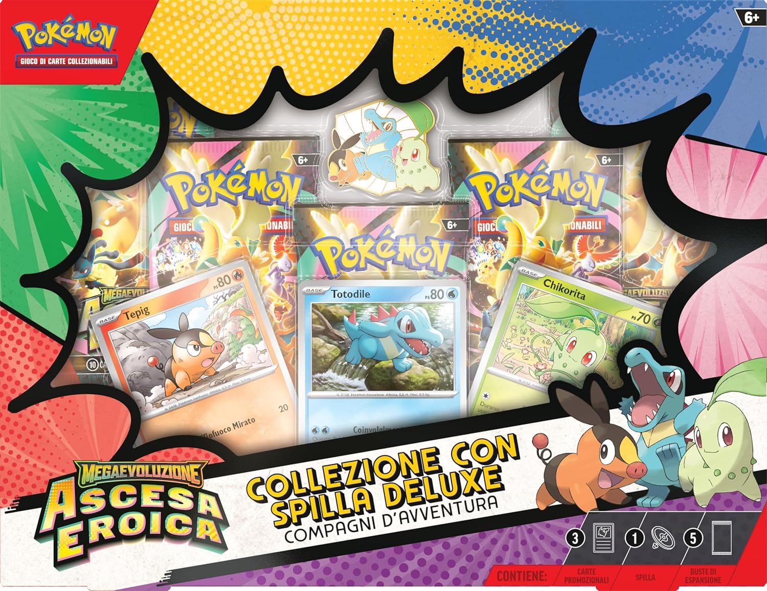 Pokemon Collezione con spilla Deluxe Compagni d'avventura