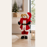 Orsetto Natalizio 70 cm con Vestito da Babbo Natale