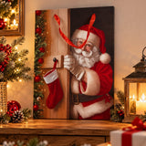 Busta Regalo Natalizia 304212 cm con Velluto Rosso Scenario di Natale Model