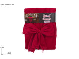 Runner Natalizio Rosso Effetto Velluto con Fiocco 35240 cm Centrotavola Elegant