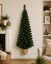 Albero di Natale da Parete 120 cm Mezzo Albero Salvaspazio Verde
