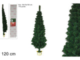 Albero di Natale da Parete 120 cm Mezzo Albero Salvaspazio Verde