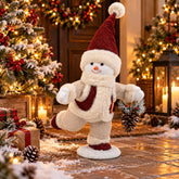 24029171 Pupazzo di Neve Natalizio 64 cm con Pigna Decorativa Colore casulale
