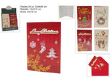 Biglietto di Auguri 3D Natalizio 14 x 21,5 cm 4 Assortimenti Modello Casuale