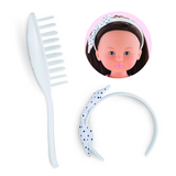 Ma Cheries Set Cerchietto & Spazzola Bianco - FUORI CATALOGO