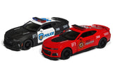 KINSMART 2017 CAMARO ZL1 ASS. POLIZIA/VIGILI DEL FUOCO DIE-CAST CON RETROCARICA