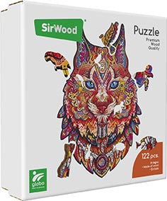 41656 GLOBO-PUZZLE LINCE IN LEGNO A4 -122PZ