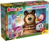 86115 - LISCIANI - MASHA PUZZLE MAXIFLOOR 2 x 12 - FACCIAMO FESTA!