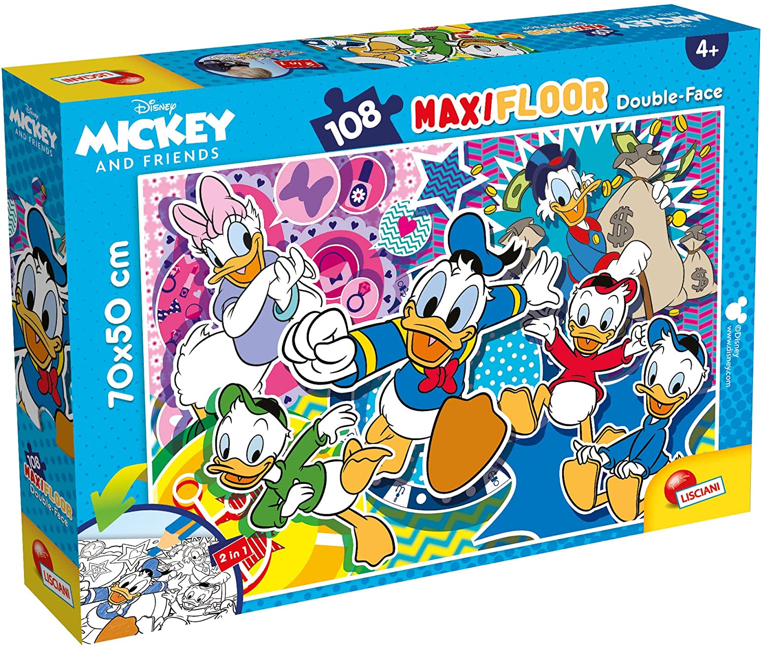 91782 - LISCIANI - DISNEY PUZZLE DF MAXI FLOOR 108 PAPERINO