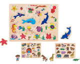 41543 - PUZZLE LEGNO C/PIOLI 40X30 12PZ - MODELLO CASUALE