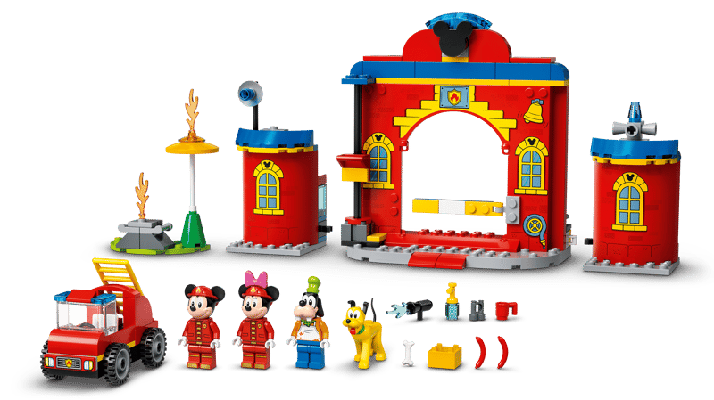 10776 Lego  Disney  Caserma dei pompieri e fuoristrada antincendio di Topolino