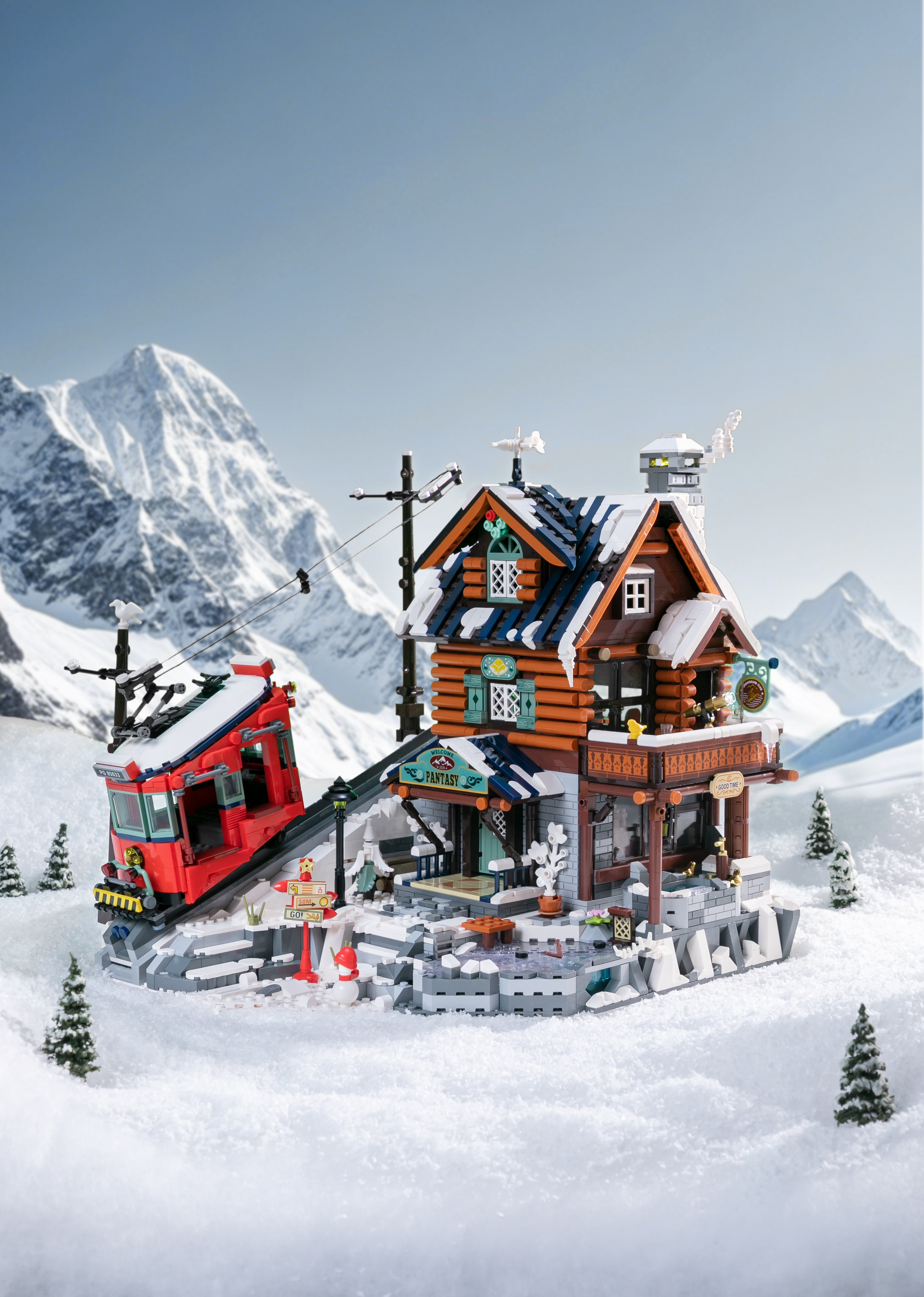 PANTASY set di mattoncini collezione Retrò: La Baita di Montagna