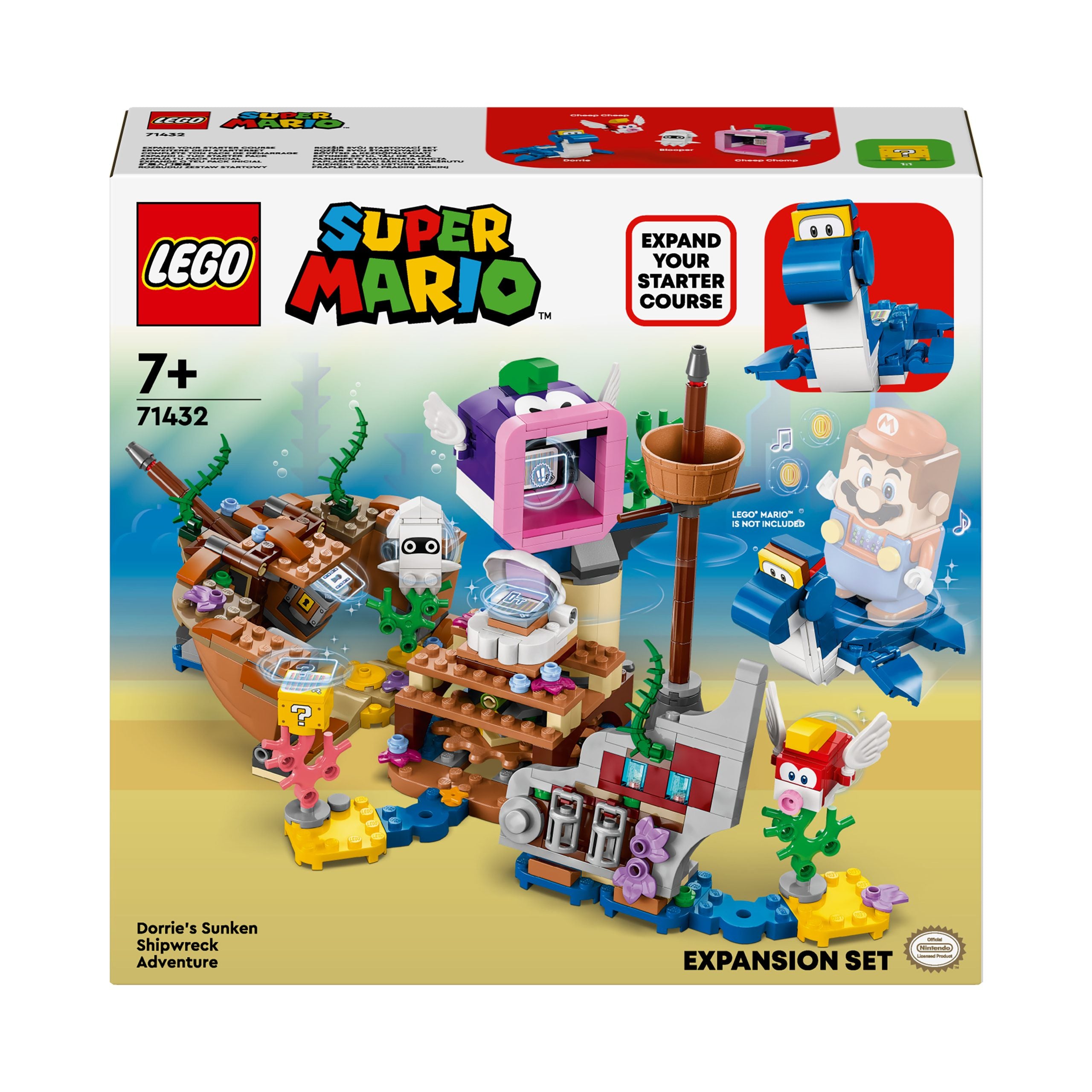 71432 LEGO Super Mario Pack di espansione Il veliero sommerso di Dorrie