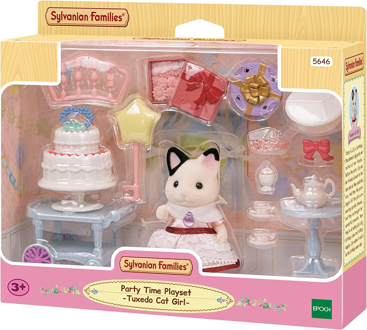 5646 Sylvanian Families - Set Party - ragazza Gatto Tuxedo