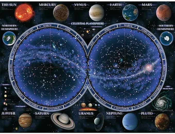 16373 - RAVENSBURGER - Planisfero celeste - 1500 pz - Puzzle per adulti