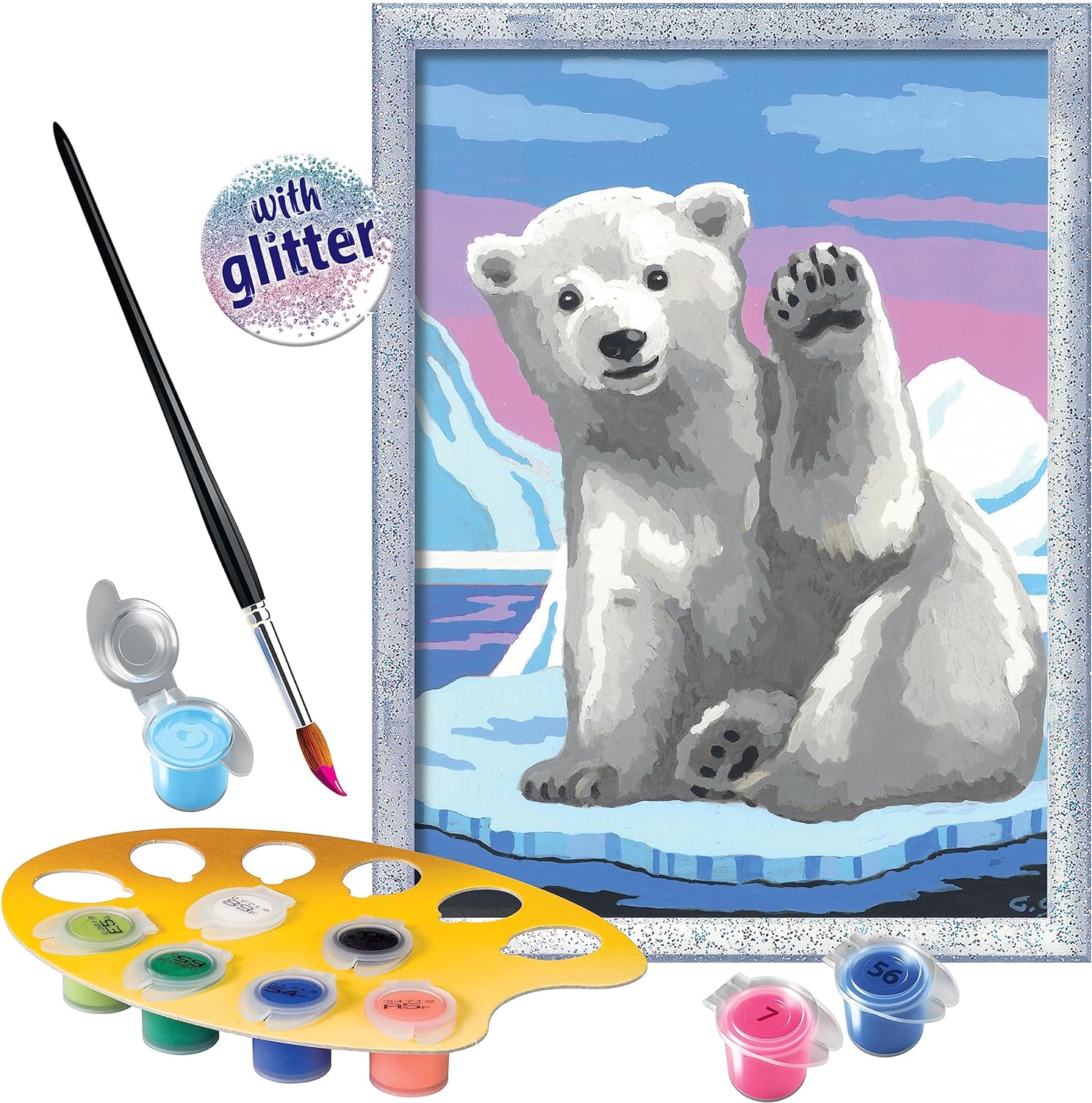 20079 Ravensburger - CreArt Serie D: Ciao Ciao Orso Polare, Kit per  Dipingere con i Numeri, Contiene una Tavola Prestampata, Pennello, Colori e  Accessori, Gioco Creativo per Bambini, Età 9+, Orso polare – Full Toys