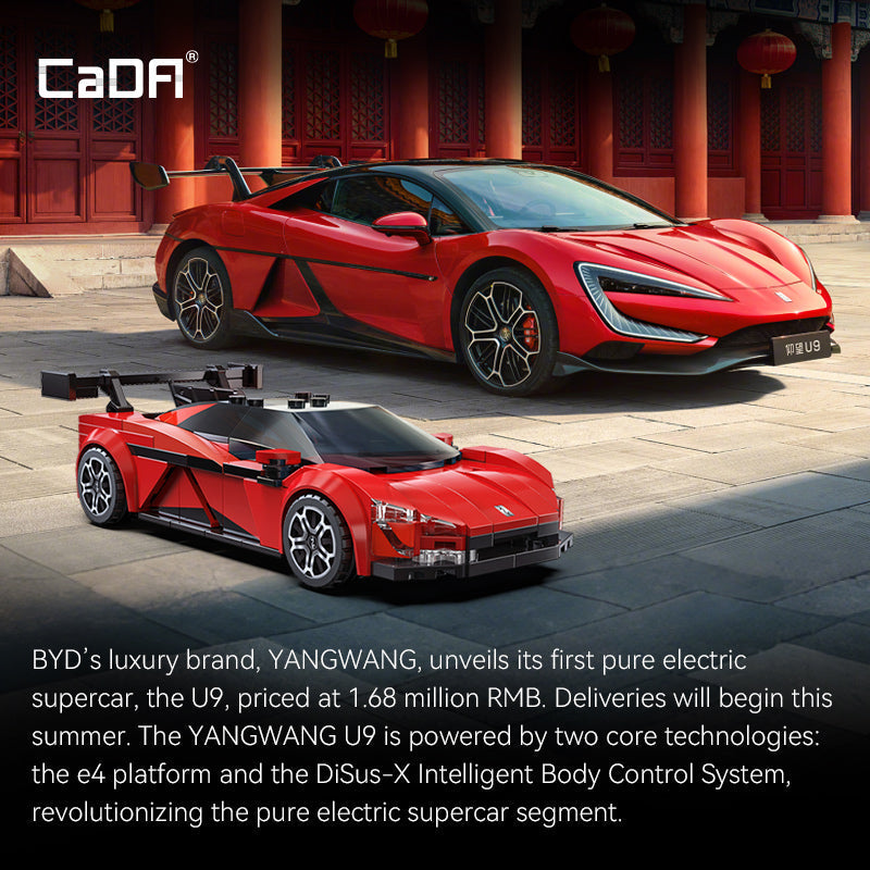 DBLC55045W CaDA BYD YangWang U9 1:24  Supercar da Costruire 291 Pezzi
