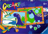 23554 - RAVENSBURGER - CreArt Serie Junior: 2 x Dinosauri