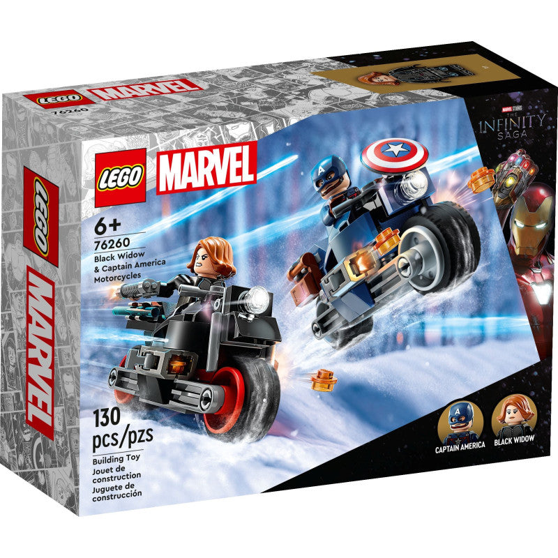 76260 - LEGO Marvel Super Heroes - Motociclette di Black Widow e Captain America