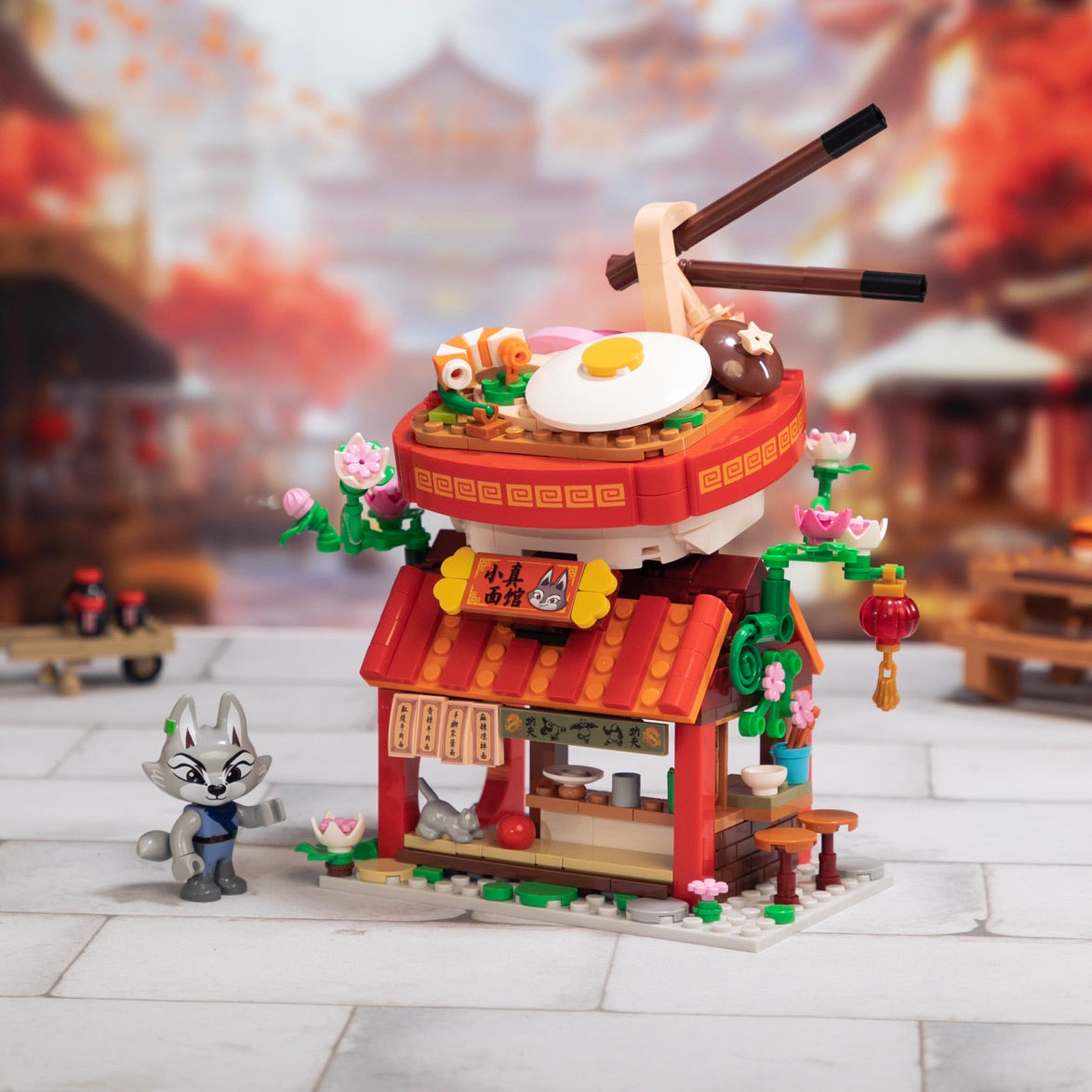 85506 Pantasy Kung Fu Panda Bancarella di Ramen di Zhen Set Costruzioni