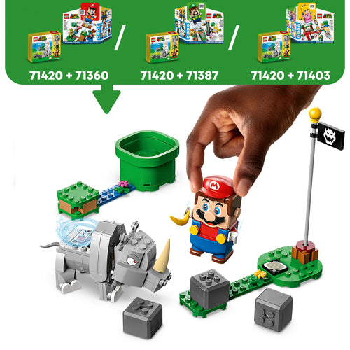 71420 LEGO Super Mario Pack di espansione Rambi il rinoceronte