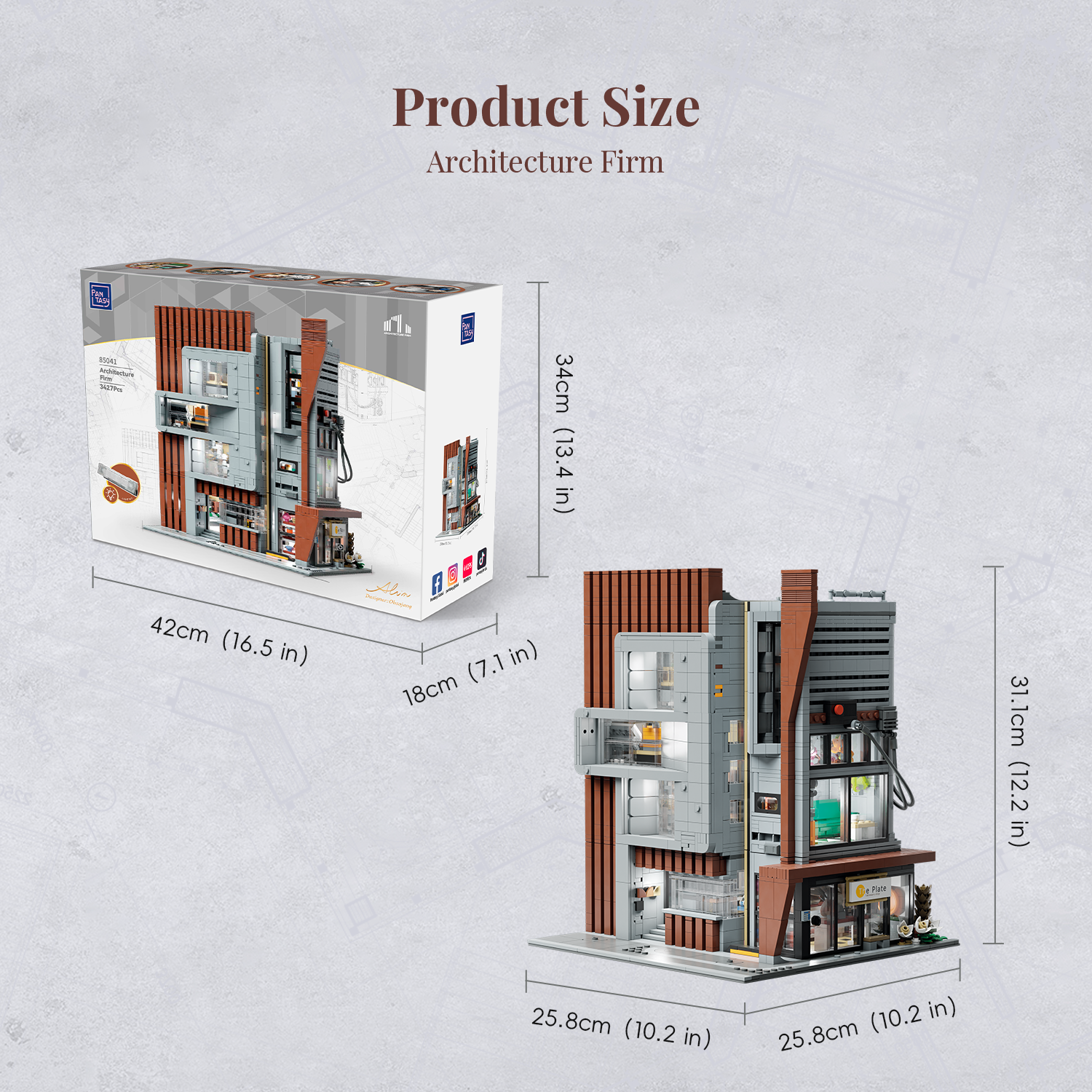 85041 PANTASY set mattoncini collezione Edifici Modulari:Studio di Architettura