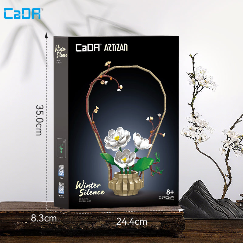 CADA Artizan Inverno - Composizione Floreale in Mattoncini - 1001 Pezzi