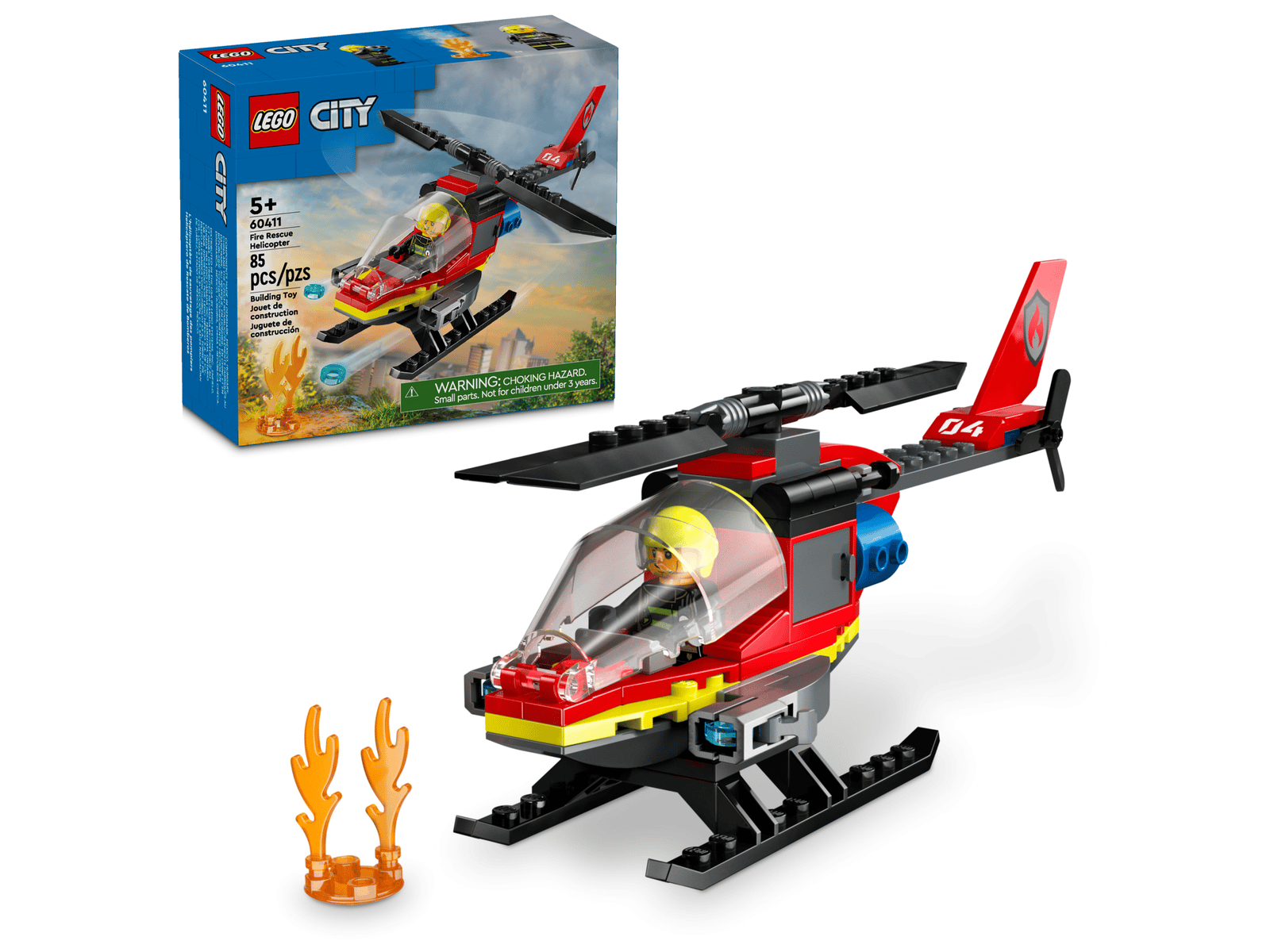 60411 LEGO City Fire Elicottero dei pompieri