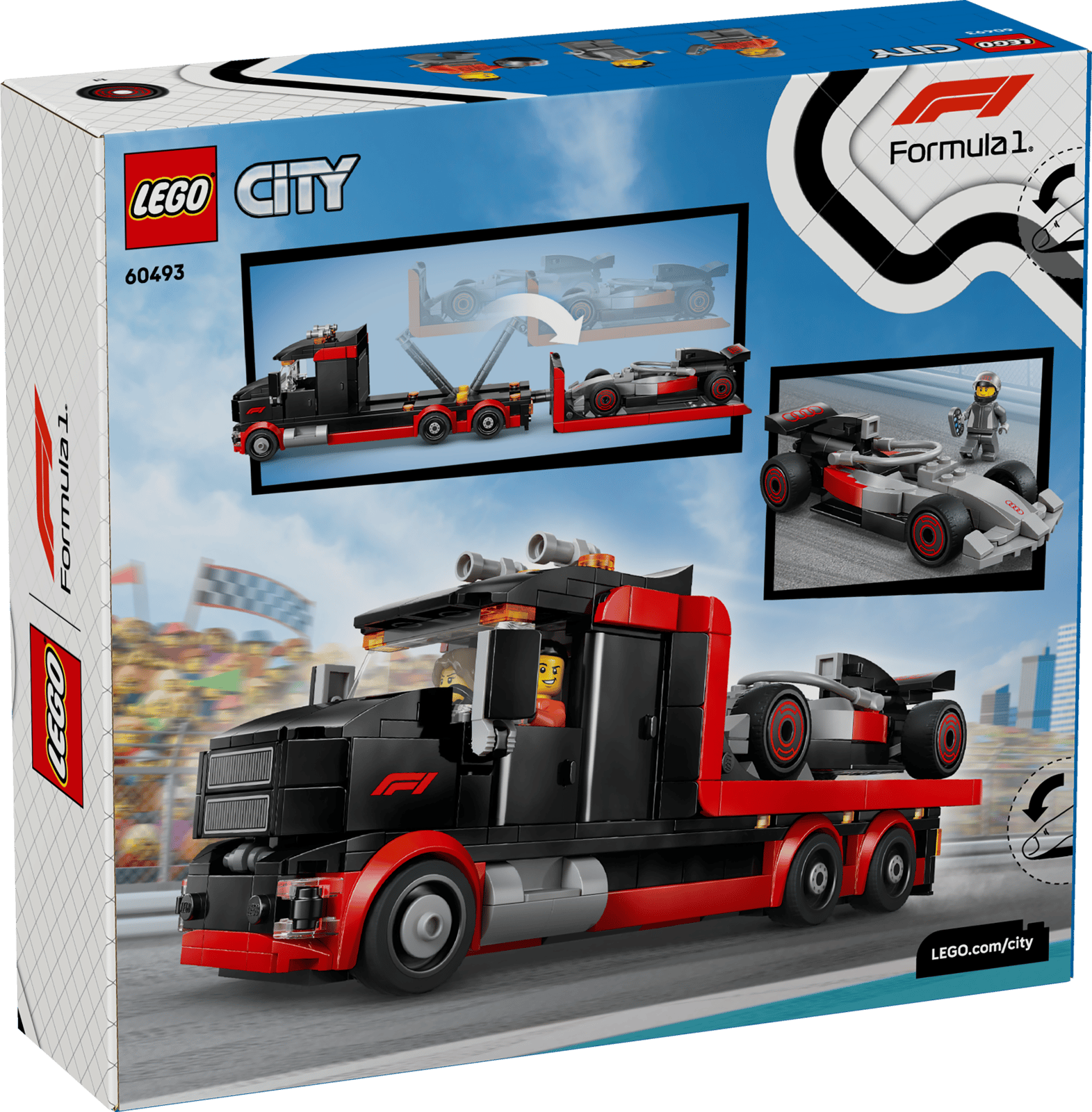 60493 City CITY Display Truck F1® con auto da corsa Audi F1®