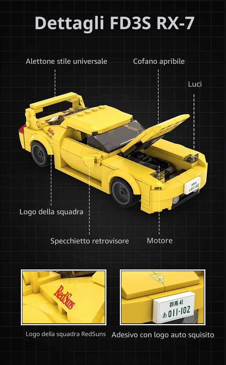 C55013W CaDA  Initial D Mazda FD3S RX-7 scala 1:24  Set Costruzioni Auto