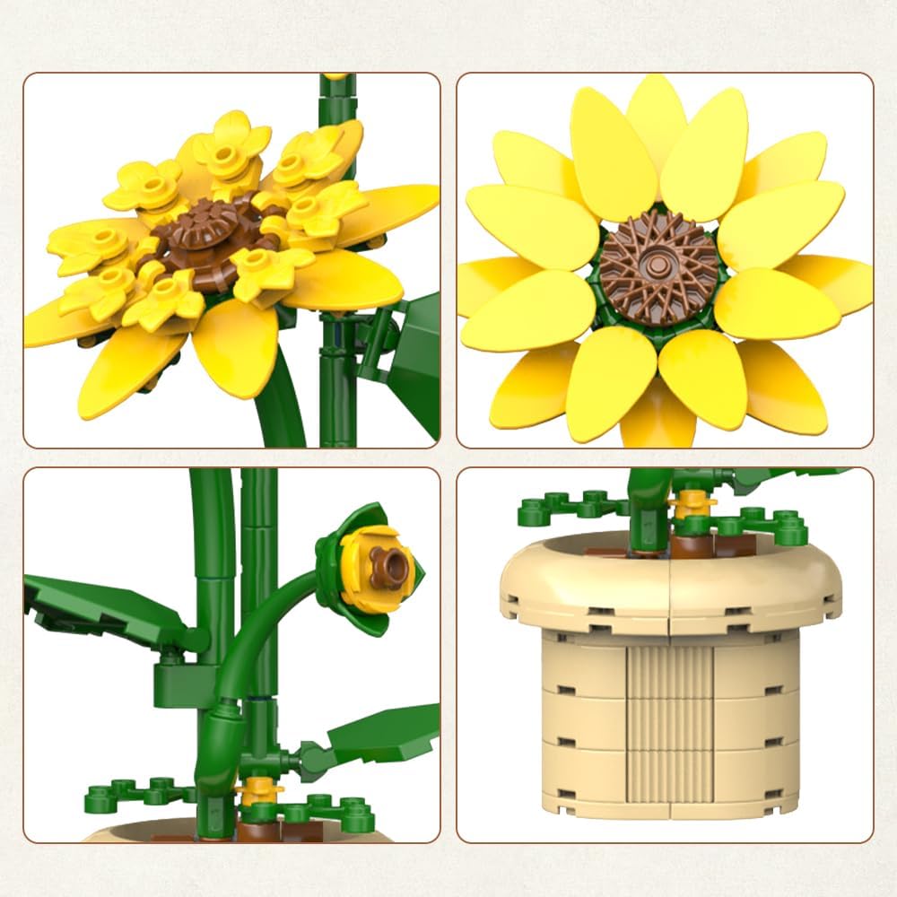 CaDA Sunflower C59030W  Girasole da Costruire 188 Pezzi