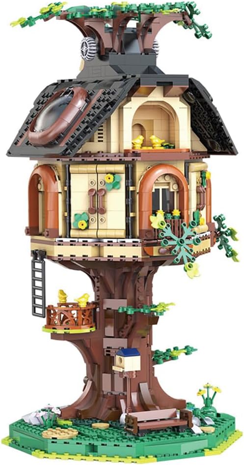 CaDA C66013W Tree House Library  Casa sull'Albero con Biblioteca e Luci LED USB