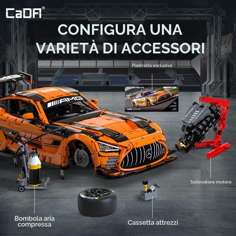 C64008W CaDA Mercedes-AMG GT3 1:8  Auto da Corsa Sportiva da Costruire 5466 Pz
