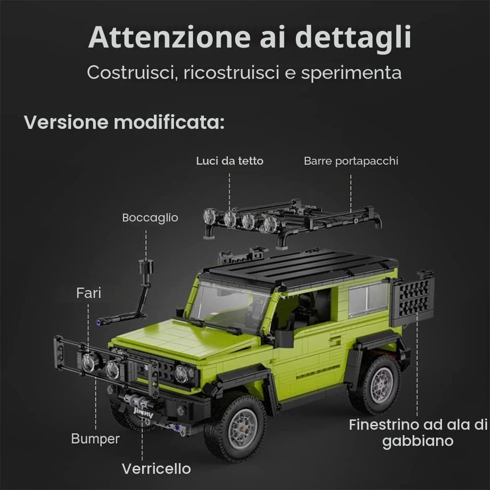 C62001W Cada - Suzuki Jimny Off-Road 1:12 Fuoristrada 4x4 da Costruire 1803 Pz