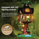 CaDA C66013W Tree House Library  Casa sull'Albero con Biblioteca e Luci LED USB