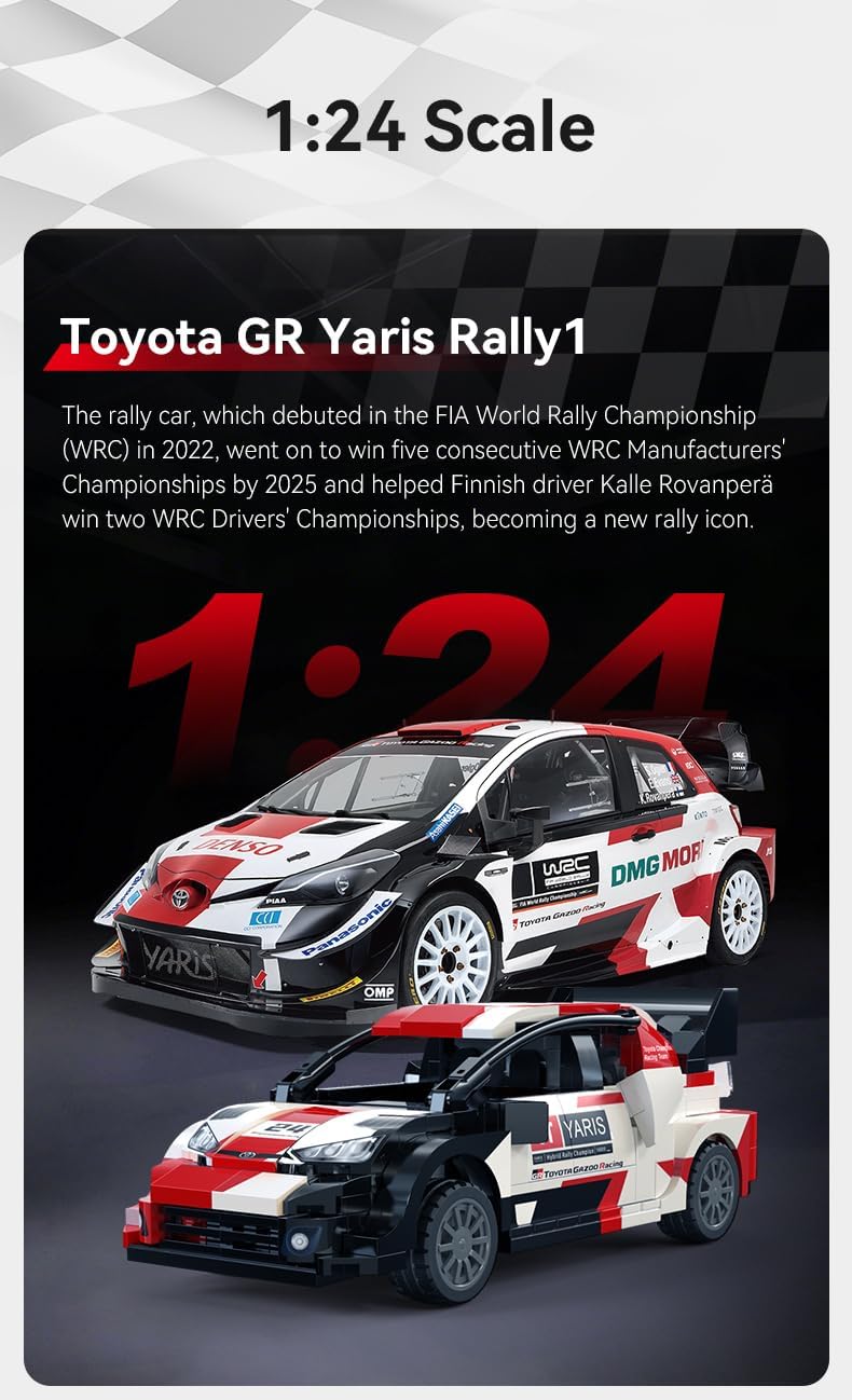 C51094W  CaDA Renault Sport RS.01 Auto RC da Costruire 294 Pezzi Scala 1:20