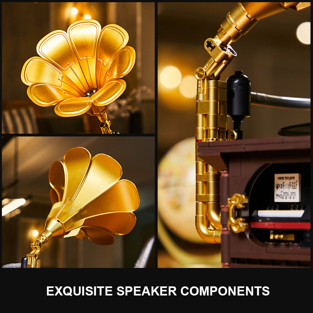 PANTASY Grammofono Retrò  Set Costruzioni Vintage da Collezione Stile Classico