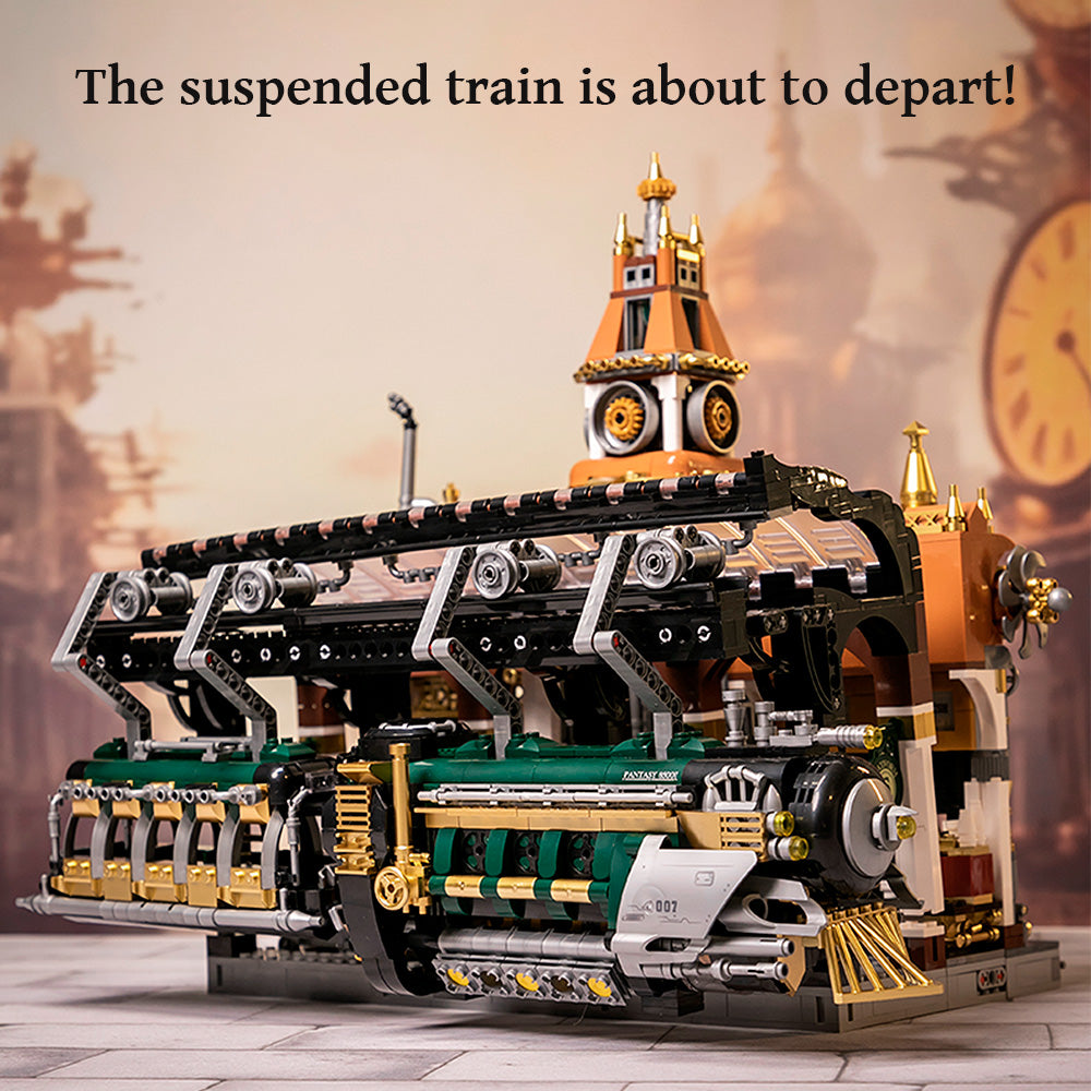 PANTASY set di mattoncini collezione SteamPunk : Steampunk Train Station
