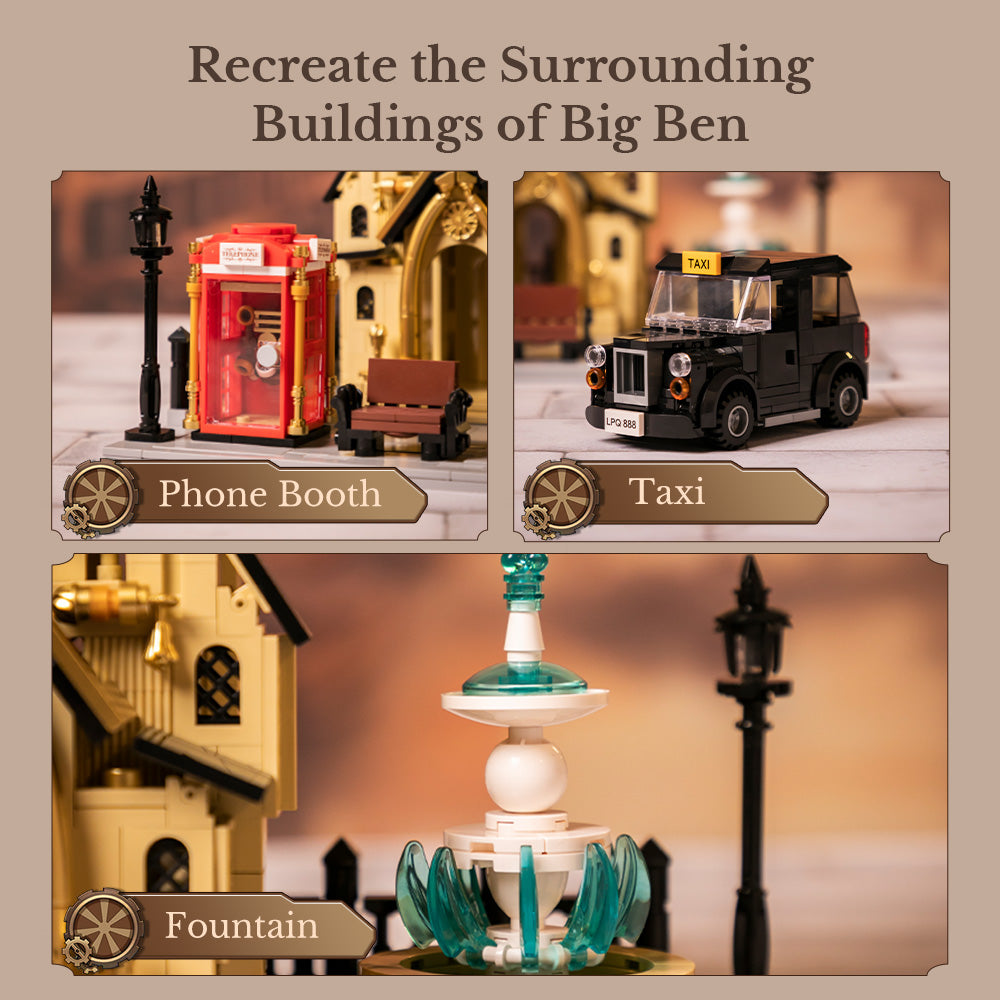 PANTASY Steampunk Bell Tower Torre dell’Orologio Set Costruzioni da collezione