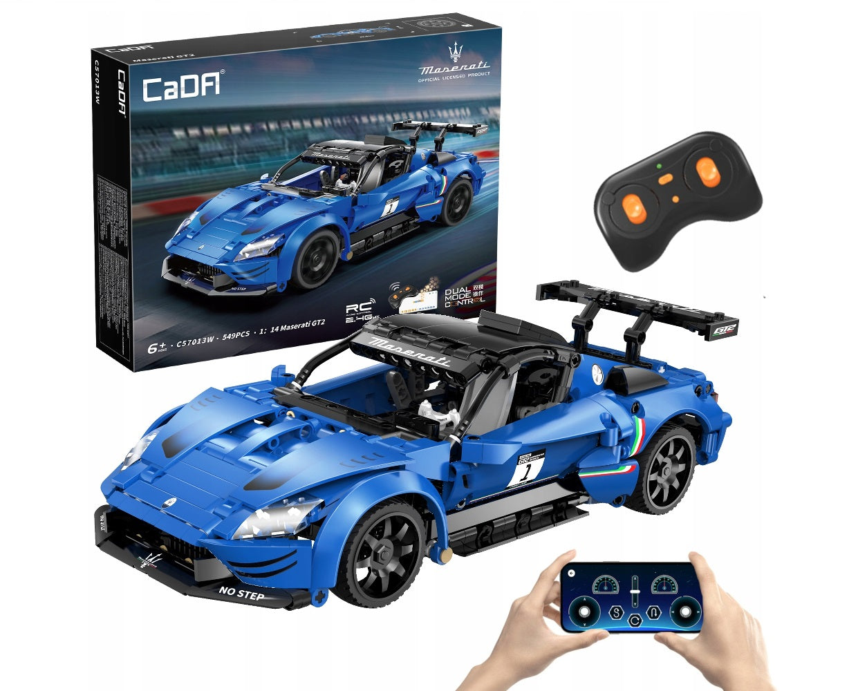 CaDA DBLC57013W Maserati GT2 RC 1:14  Auto Radiocomandata da Costruire 549 Pezzi