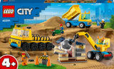 60391 - LEGO City - Camion da cantiere e gru con palla da demolizione