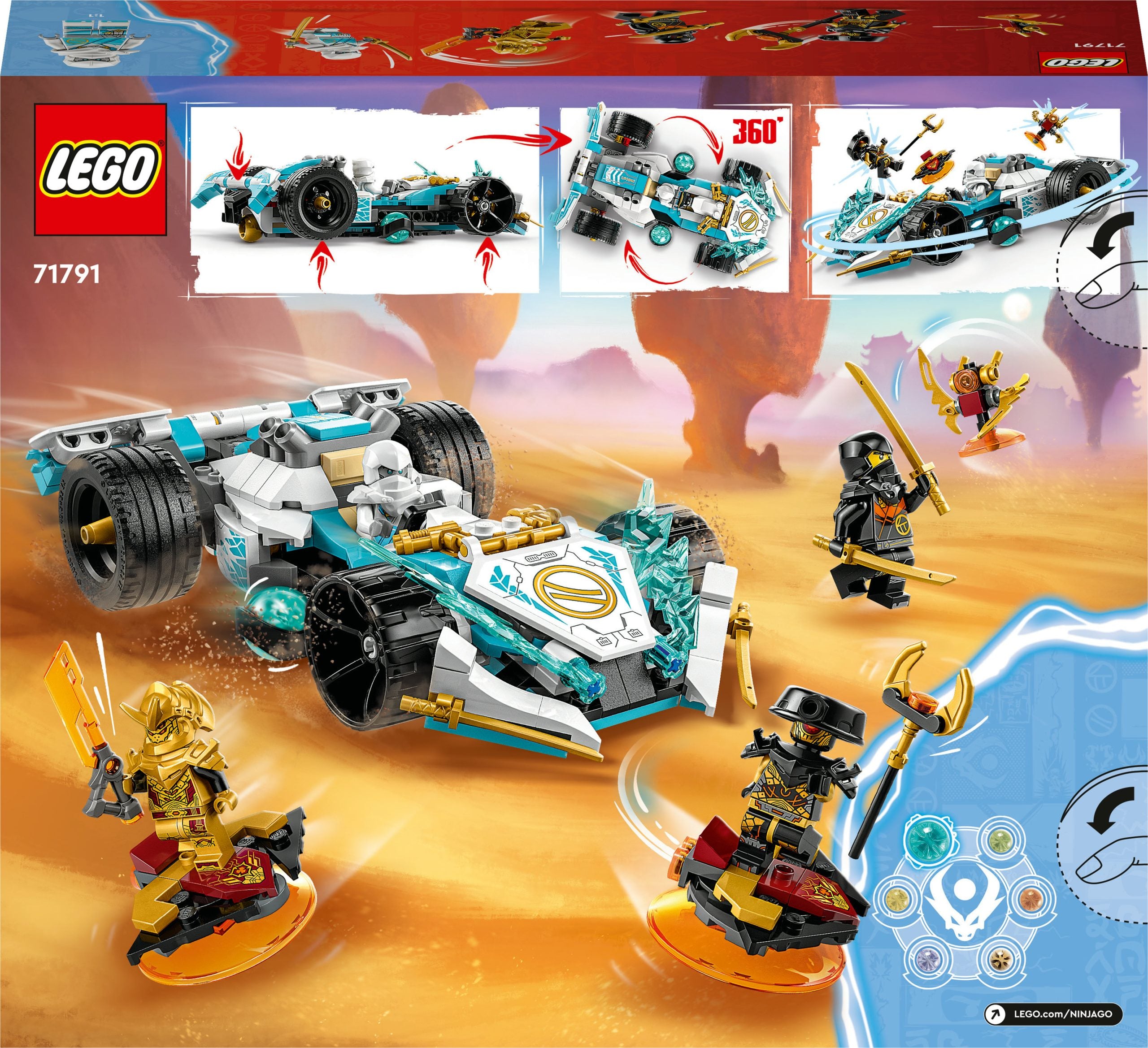 71791 - LEGO Ninjago - Auto da corsa Spinjitzu Dragon Power di Zane