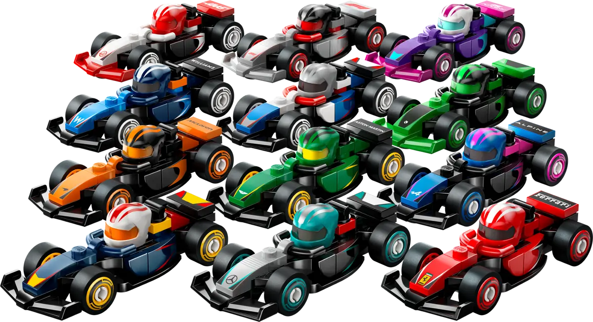 71049 LEGO Serie Completa Box 12 Minifigures - Monoposto di F1® da collezione