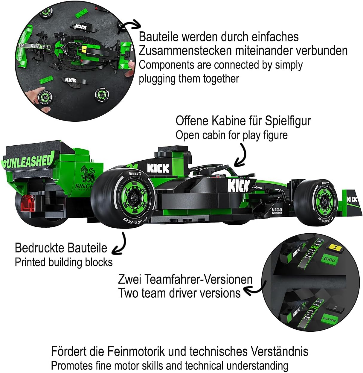 Cada Kick Sauber F1 Team C44 2024 Set Costruzioni da collezione