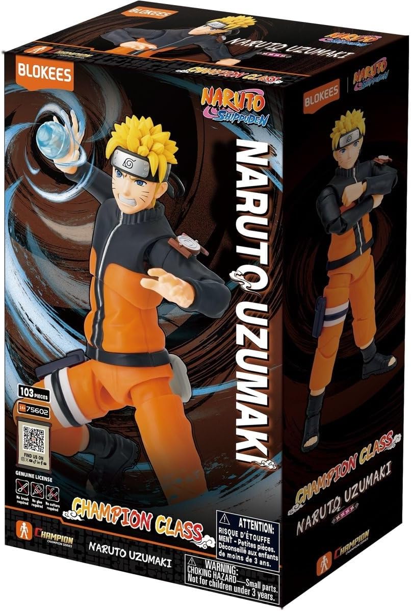 BLOKEES Naruto Uzumaki Champion Class Model Kit 103 Pezzi Articolato