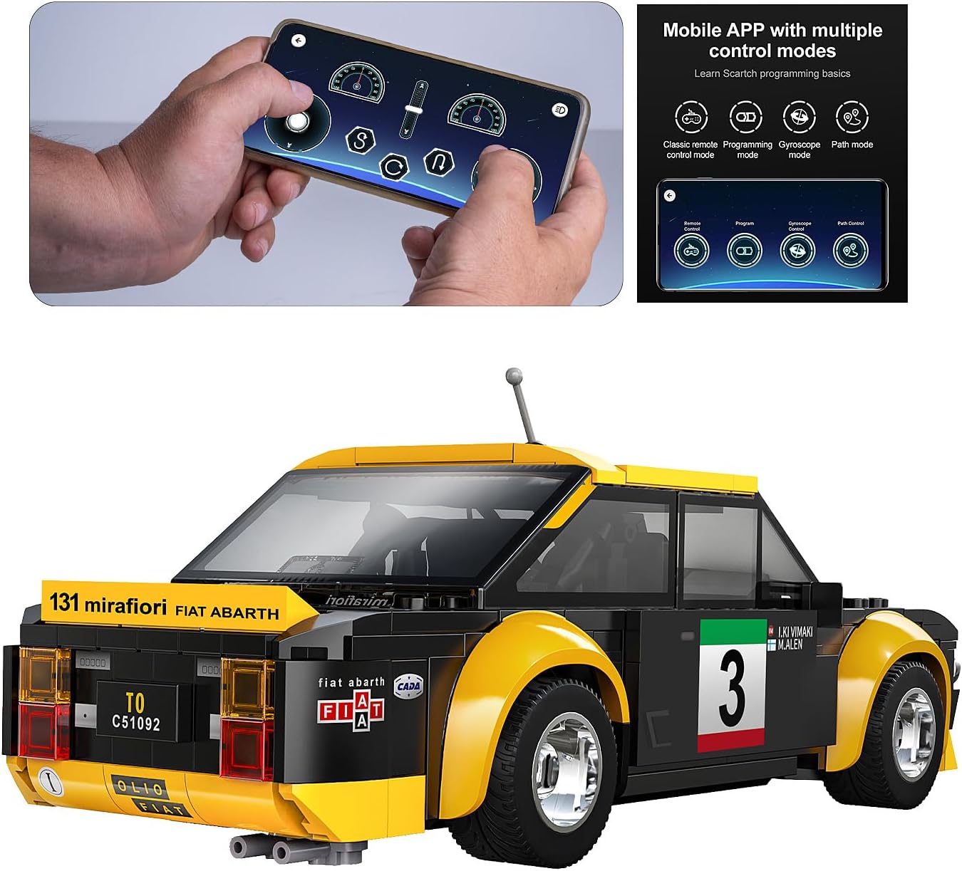 Cada Fiat Abarth 131  Set Costruzioni da collezione radiocomandata 254 Pezzi